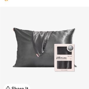 Kitsch Charcoal Satin Pillowcase